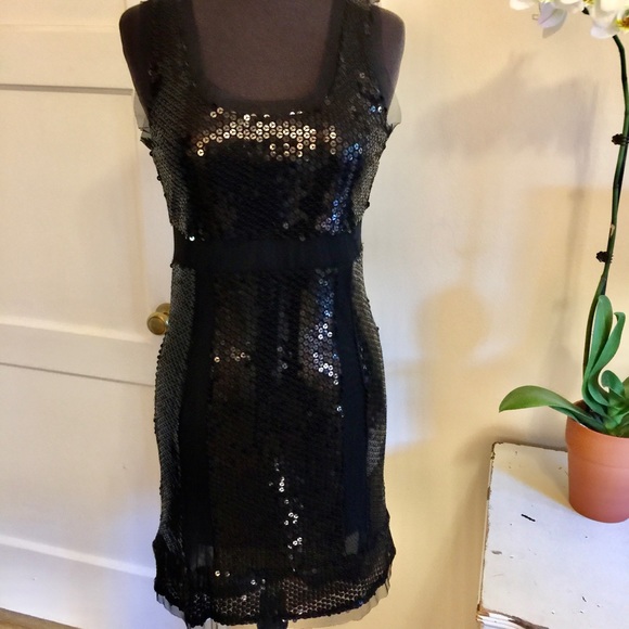 Black Sequined Dress - Picture 3 of 16
